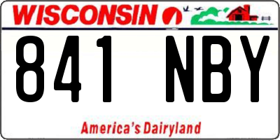WI license plate 841NBY
