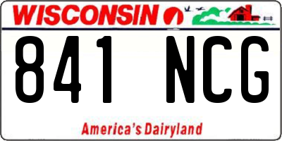 WI license plate 841NCG