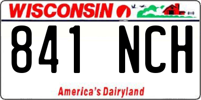 WI license plate 841NCH