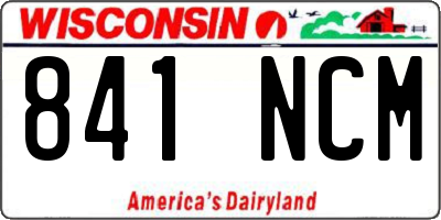 WI license plate 841NCM