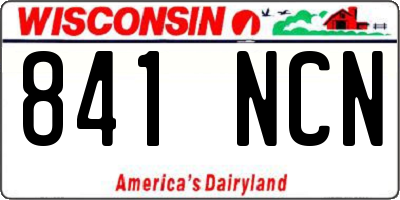 WI license plate 841NCN