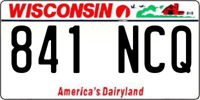 WI license plate 841NCQ