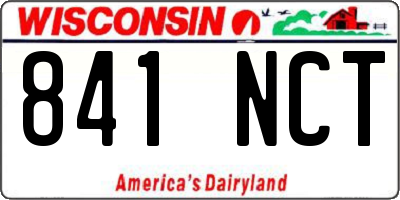WI license plate 841NCT