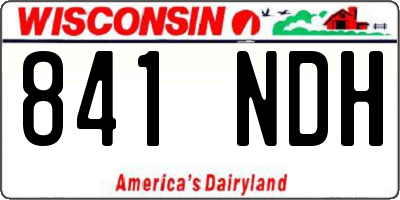 WI license plate 841NDH