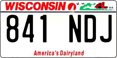 WI license plate 841NDJ