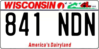 WI license plate 841NDN