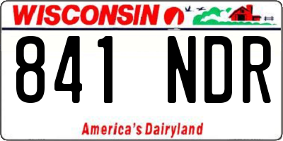 WI license plate 841NDR