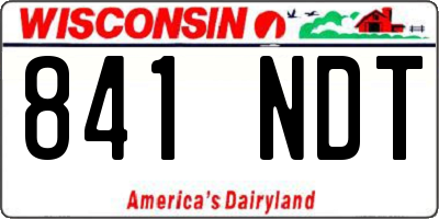 WI license plate 841NDT