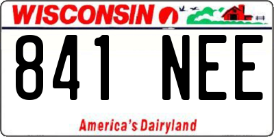 WI license plate 841NEE