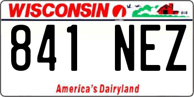 WI license plate 841NEZ