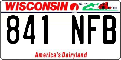 WI license plate 841NFB