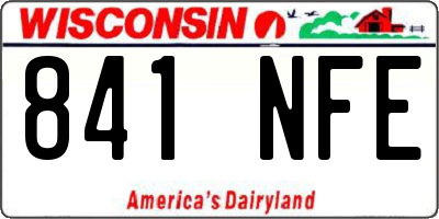 WI license plate 841NFE