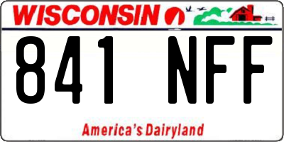 WI license plate 841NFF