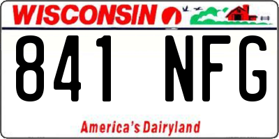 WI license plate 841NFG