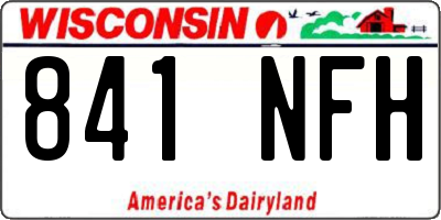 WI license plate 841NFH