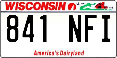 WI license plate 841NFI
