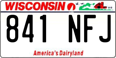 WI license plate 841NFJ