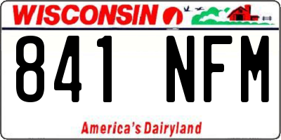 WI license plate 841NFM