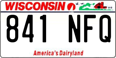 WI license plate 841NFQ