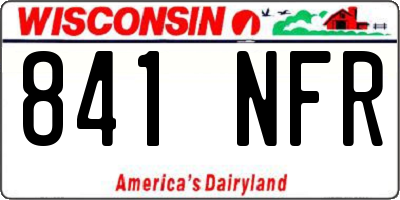 WI license plate 841NFR