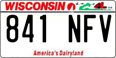 WI license plate 841NFV