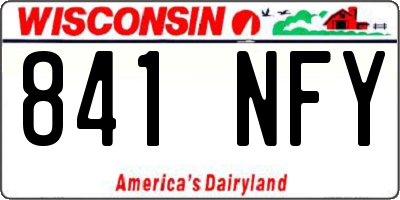 WI license plate 841NFY