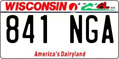 WI license plate 841NGA