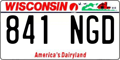 WI license plate 841NGD