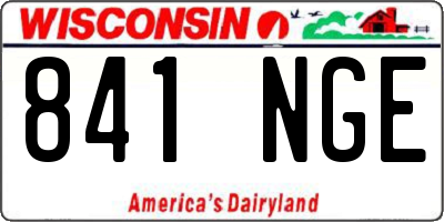 WI license plate 841NGE
