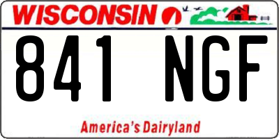WI license plate 841NGF