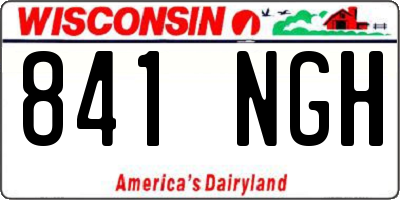 WI license plate 841NGH