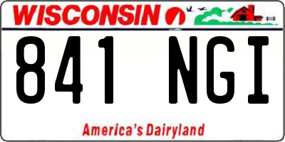 WI license plate 841NGI