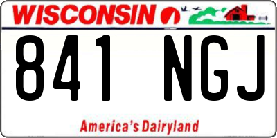WI license plate 841NGJ