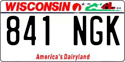WI license plate 841NGK
