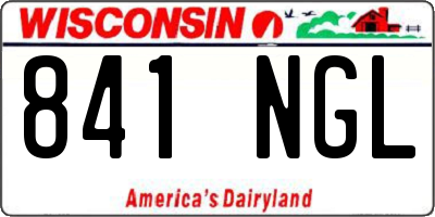 WI license plate 841NGL