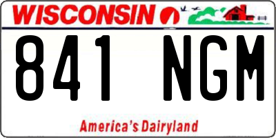 WI license plate 841NGM