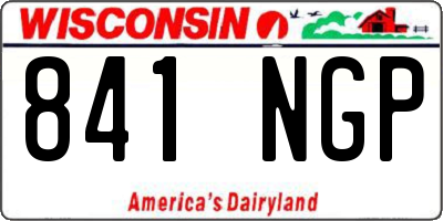 WI license plate 841NGP