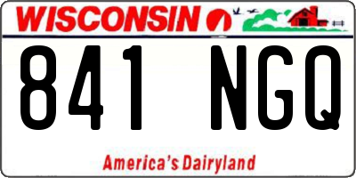 WI license plate 841NGQ