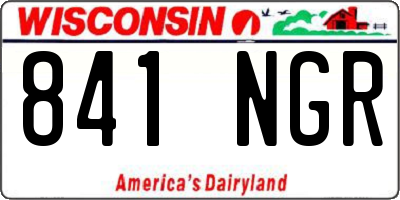 WI license plate 841NGR