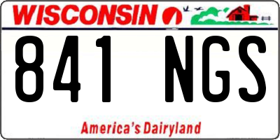 WI license plate 841NGS