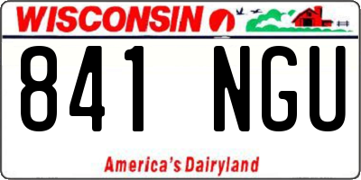 WI license plate 841NGU