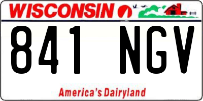 WI license plate 841NGV