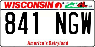 WI license plate 841NGW