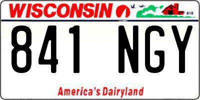 WI license plate 841NGY