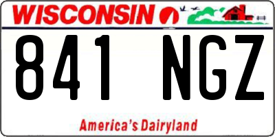 WI license plate 841NGZ