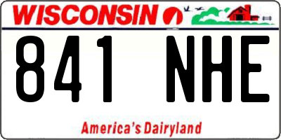 WI license plate 841NHE