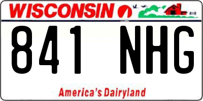 WI license plate 841NHG