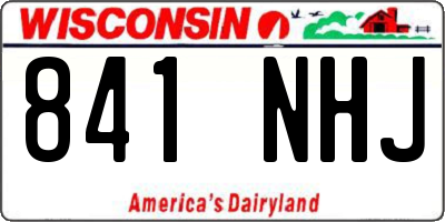 WI license plate 841NHJ