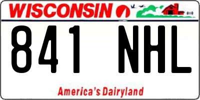 WI license plate 841NHL