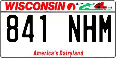WI license plate 841NHM